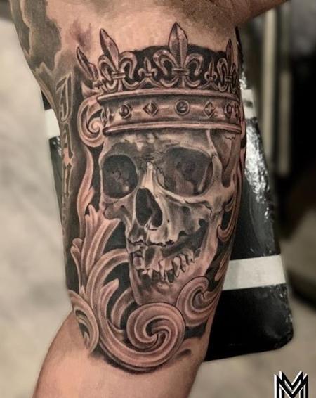 Tattoos - Matt Morrison Crowned Skull - 139469